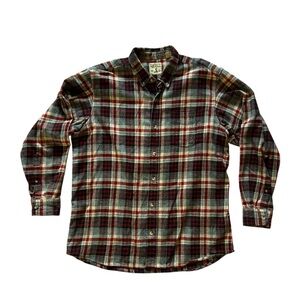 Redhead Men’s Plaid Red Off-White Flannel Shirt XL